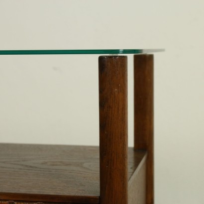 Bedside Tables Sessile Oka and Glass Italy 1950s