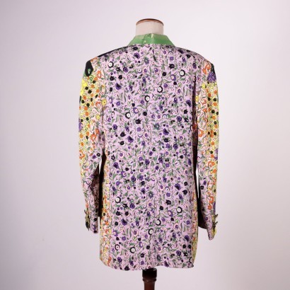 Versace Vintage Jacket Acetate and Silk Italy 1990s