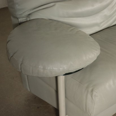 Sofa Leather Foam Glass 1980s-1990s Paolo Piva for B&B