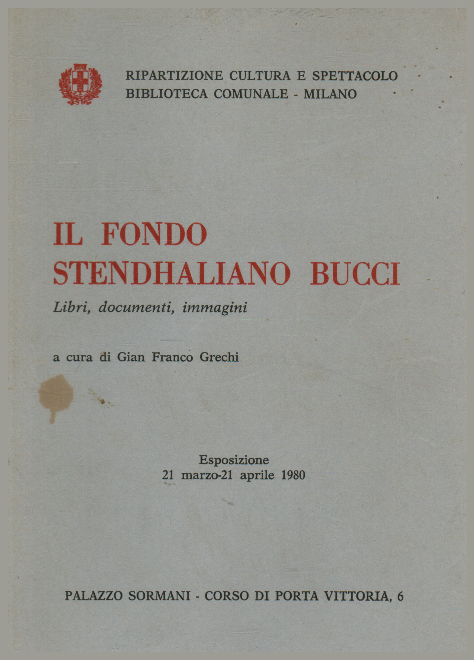 The fund Stendhaliano Bucci, Gian Franco Grechi