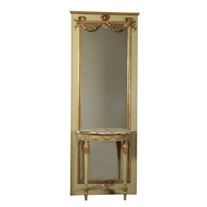 Neo-Classical Style Console with Mirror Italy 20th Century