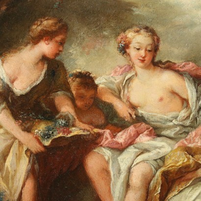 Copy From François Boucher Oil On Canvas 19th Century