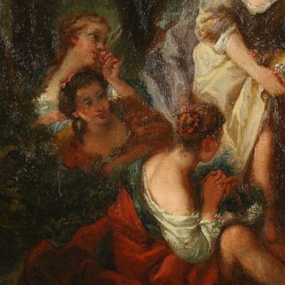 Copy From François Boucher Oil On Canvas 19th Century