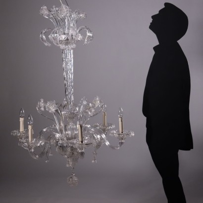 Murano Glass Chandelier Italy 20th Century