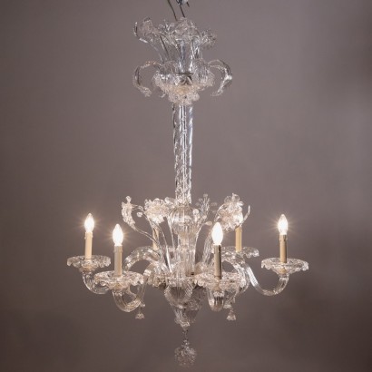 Murano Glass Chandelier Italy 20th Century