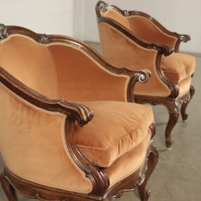 Pair Of Barocchetto Armchairs Italy 20th Century