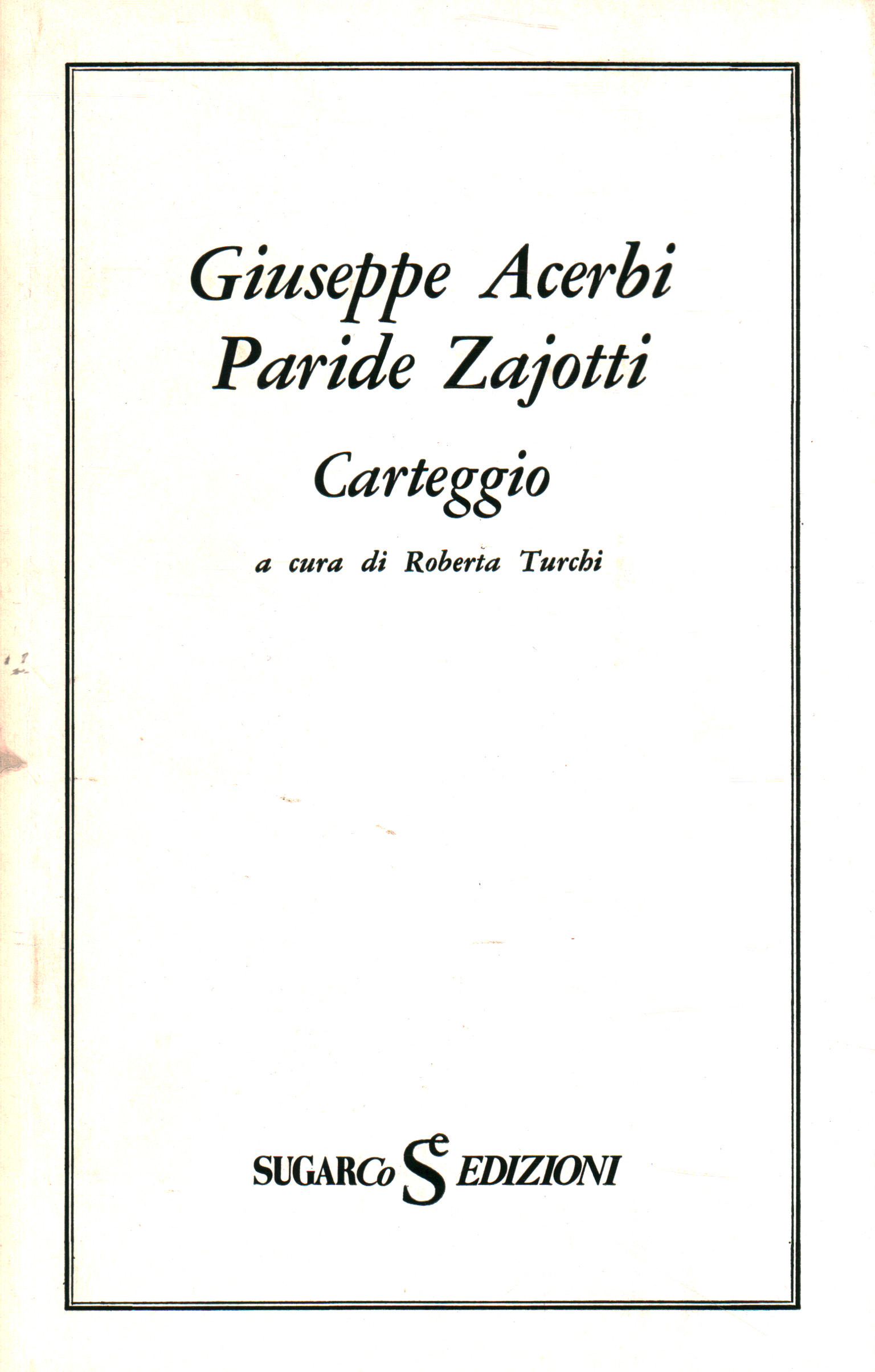 Carteggio, Giuseppe Acerbi Paride Zajotti