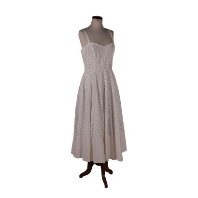 Robe de Cocktail Vintage Dentelle Blanche