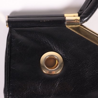 Vintage Black Purse Silk and Cotton 1950s-1960s