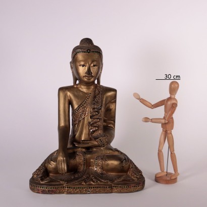 Statue de Bouddha en bois