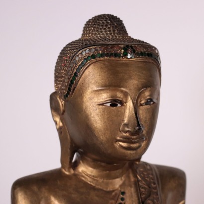 Statue de Bouddha en bois