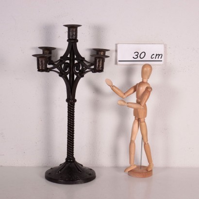 Coppia Candelabri in Ferro Battuto