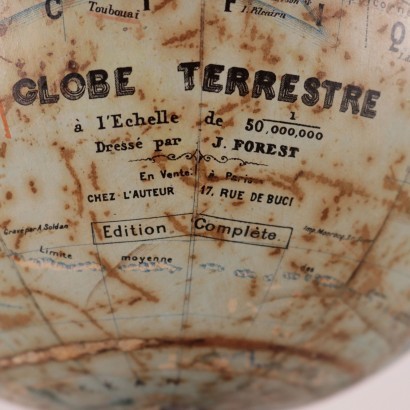 Globe terrestre J. Forest Paris