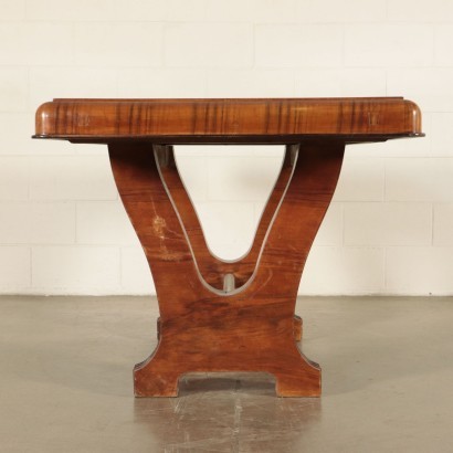 Table Walnut Veneer and Burl Veneer Italy 1930s-1940s