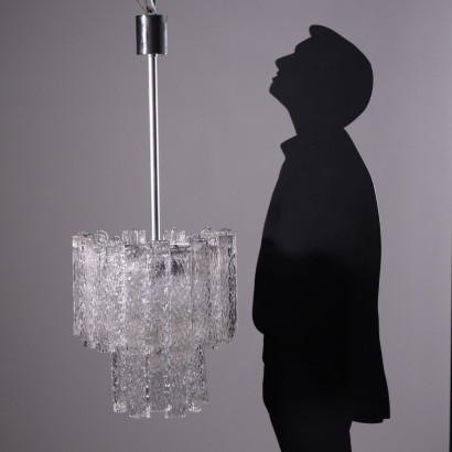 Ceiling Lamp Metal Glass 1960s