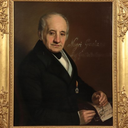 Portrait Of Gaetano Negri Oil On Canvas First Quarter 19th Century