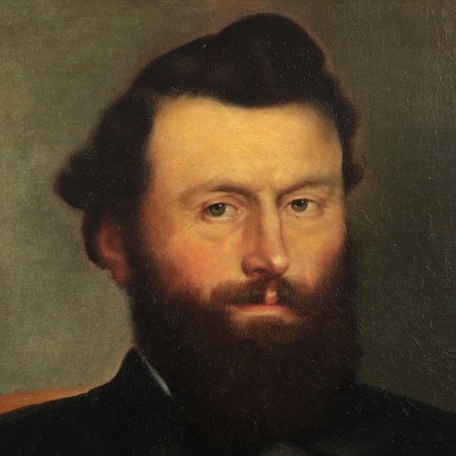 Portait Of A Man Oil On Canvas 1860