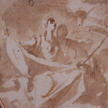 C. Carloni Attr. Aquarell auf Papier Italien XVIII Jhd