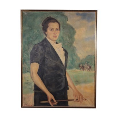 Francesco Ghisleni Portrait Of A Young Woman Oil On Canvas 1930s