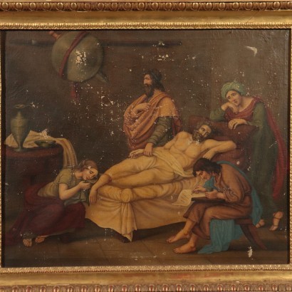 Seneca's Death Oil on Canvas 19th Century