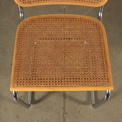 Chairs Chroimium Wood Straw of Vienna 1970s M. Breuer Gavina S.p.A.