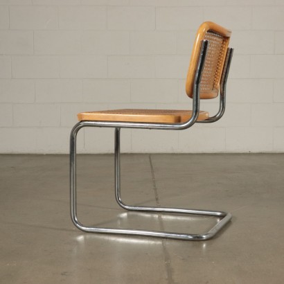 Chairs Chroimium Wood Straw of Vienna 1970s M. Breuer Gavina S.p.A.