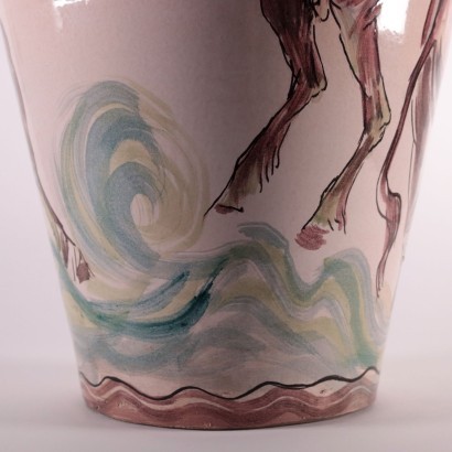 Vase Glazed Ceramic Italy Mid-20th Century
