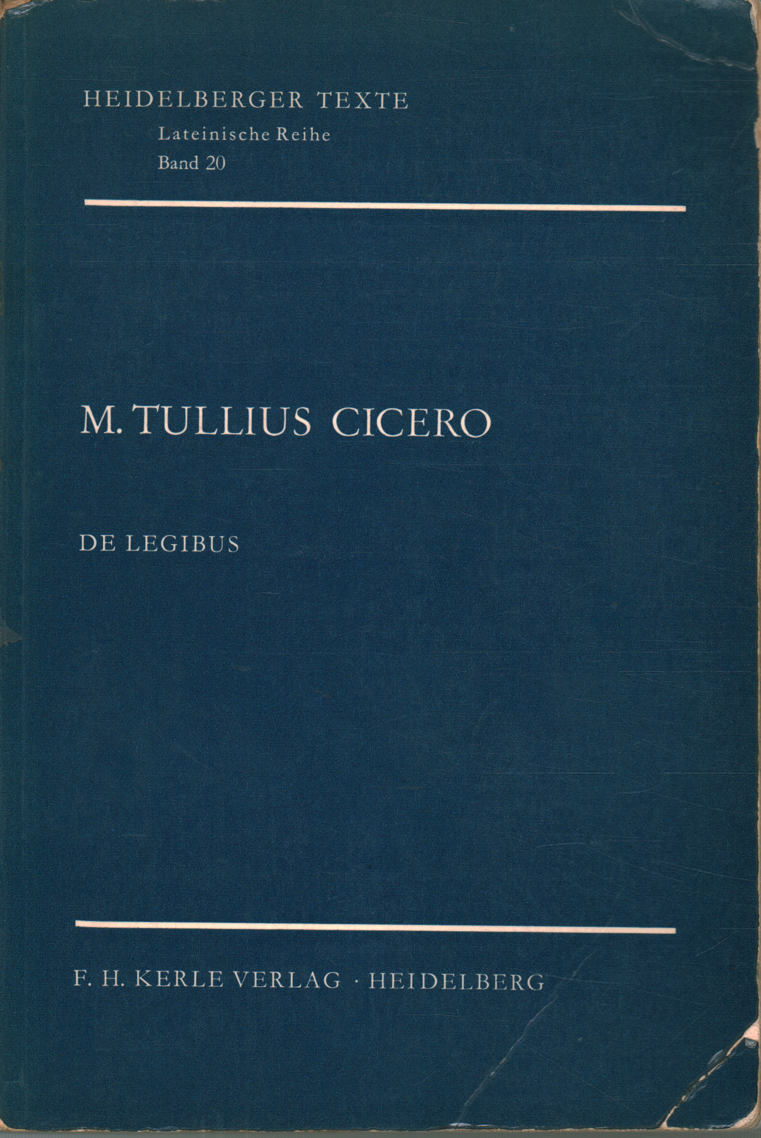 M. Tullius Cicero De legibus, Kontat Ziegler