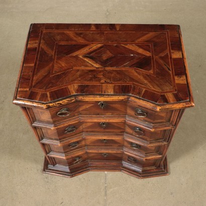 Baroque Cabinet Walnut Fruit Wood Veneer Fir Italy 18th Century