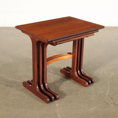 Small Tables Teak Veneer England 1960s