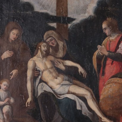 Compianto su Cristo morto, con le Sante Domitilla e Isidora