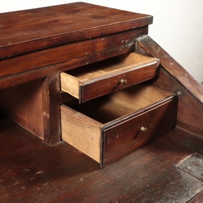 Empire Style Drop-Leaf Secretaire Walnut Italy 19th Century