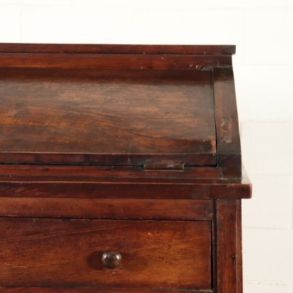 Empire Style Drop-Leaf Secretaire Walnut Italy 19th Century