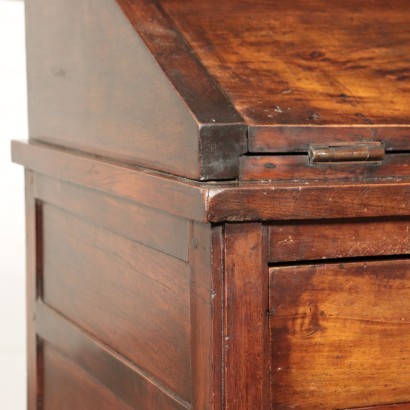 Empire Style Drop-Leaf Secretaire Walnut Italy 19th Century