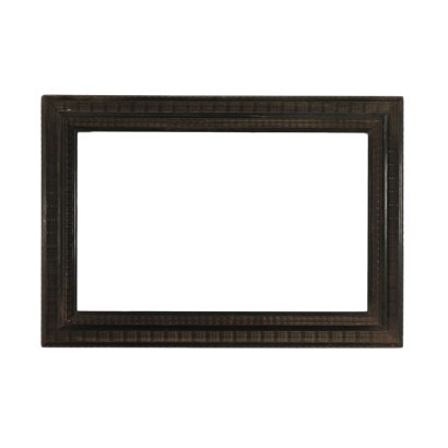 Guillochè Frame Ebonized Wood Italy 19th Century