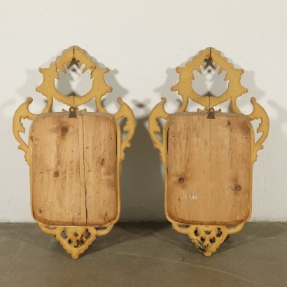 Pair Of Mirrors Rococo Italy Mid 19th Century