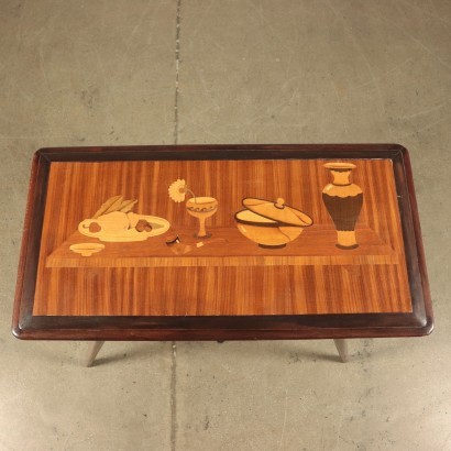 Table Basse Hêtre Massif Italie Années 1950