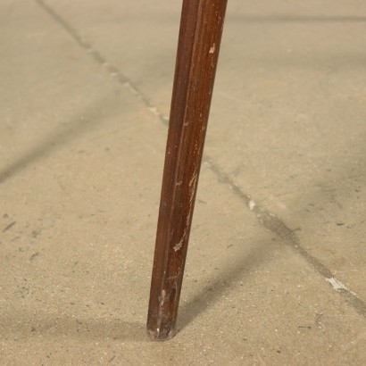 Small Table Solid Beech and Mahogany Veneer Italy 1950s