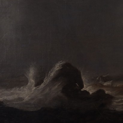 Stormy Sea Oil on Canvas 18th Century