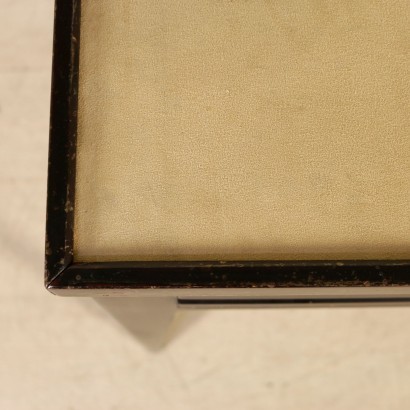 Table Ebonized Veneer Fabric Polyester Milan 1950s-1960s O. Borsani