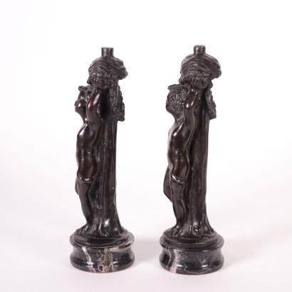 Pair of Putti Bronze France 20th Century