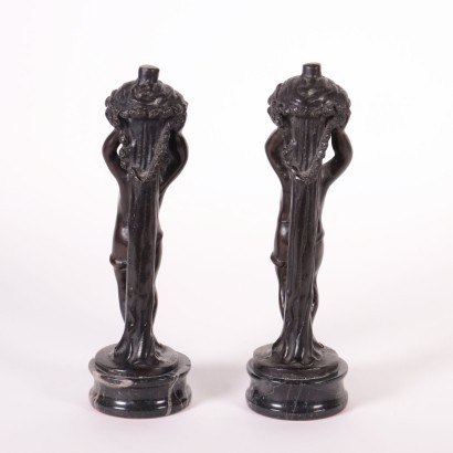 Pair of Putti Bronze France 20th Century