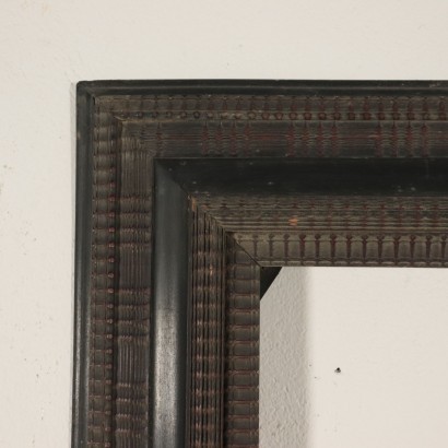 Guillochè Frame Ebonized Wood Italy 19th Century