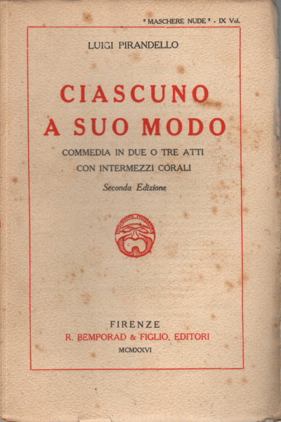 Ciascuno a suo modo, Luigi Pirandello