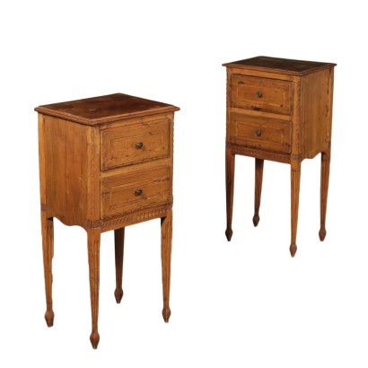 Pair of Veronese Neoclassical Bedside Tables