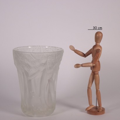 Vase Verre à la Manière de la Manufacture Française de Lalique '900