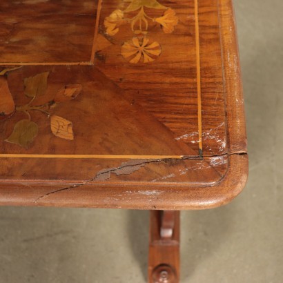 Small Inlaid Table Walnut Italy 19th Century