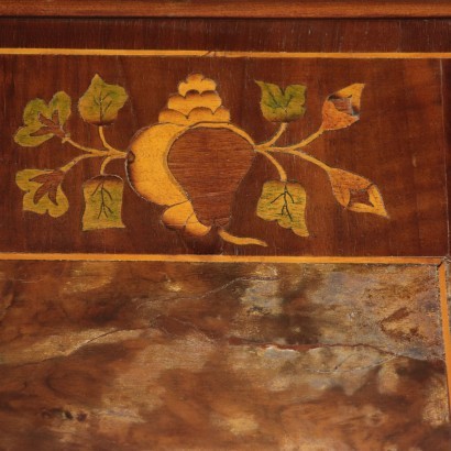 Small Inlaid Table Walnut Italy 19th Century