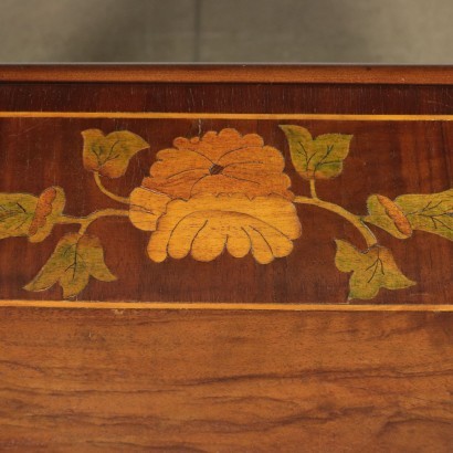 Small Inlaid Table Walnut Italy 19th Century