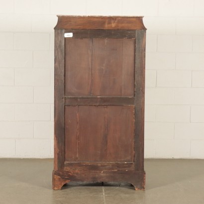 Inlaid Secretaire Red Marple and Leatherette Italy 20th Century